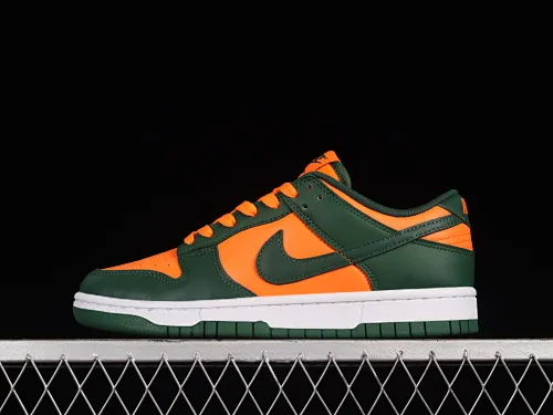All Categories Nk SB Dunk Series Nk SB Dunk Low Low-top sneakers Nk SB Dunk Low "Miami Hurricanes" Orange-green SB low-top casual sneakers DD1391-300